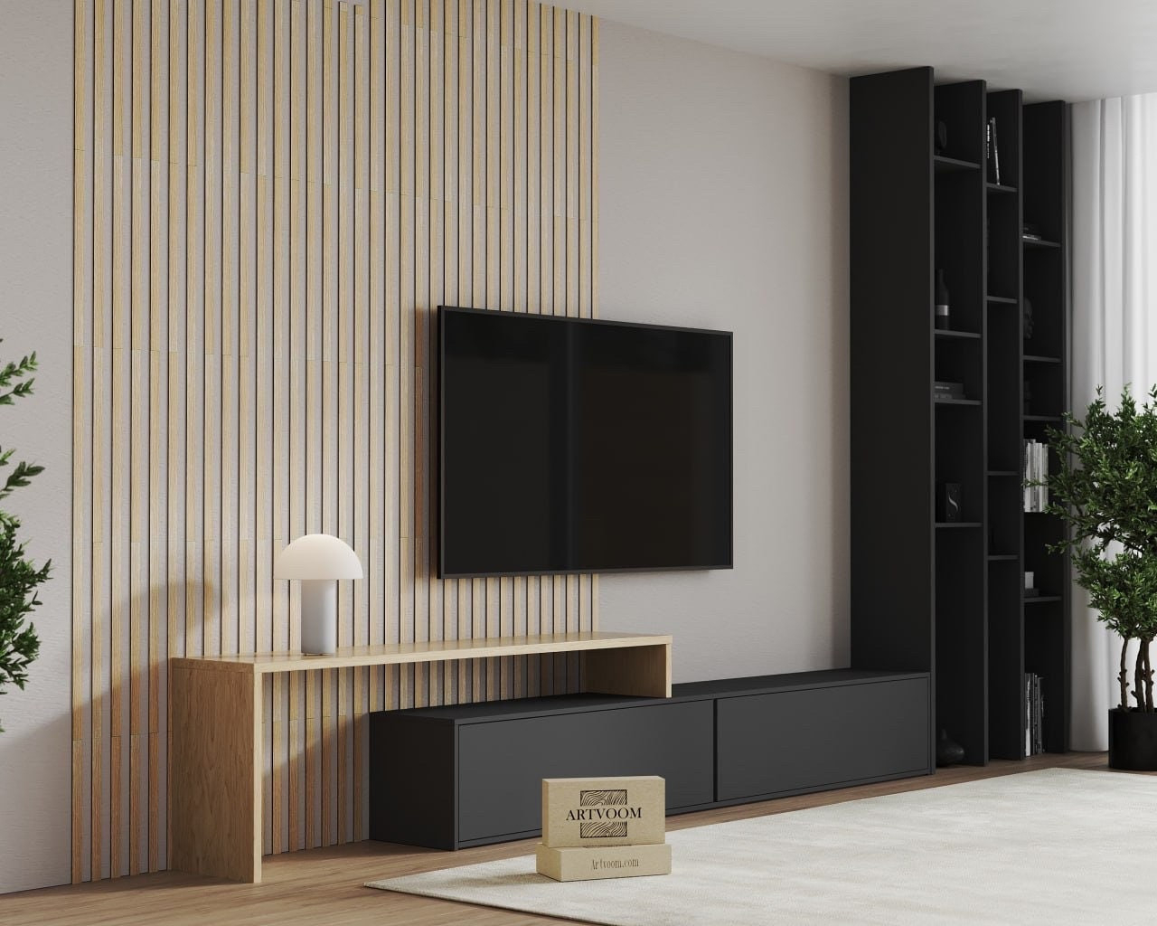 3D Wand Holzlamellen- Holzlatten- Wandverkleidung Holzpaneele in Ikea Wandpaneele Wohnzimmer 3D Wand Holzlamellen  Holzlatten  Wandverkleidung Holzpaneele In Ikea Wandpaneele Wohnzimmer