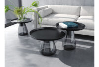 Akante Couchtisch Drop-Living Mit Schwarzer Stahltischplatte/ Glas inside Schwarzer Glas Couchtisch