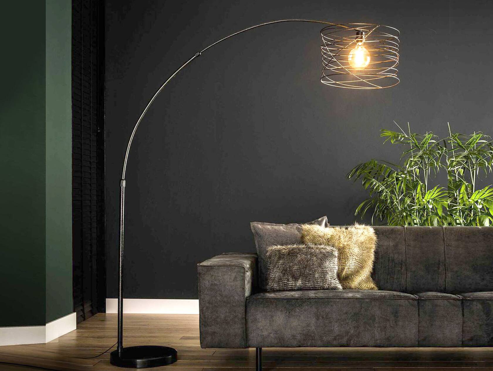 Aylin Bogenlampe Mit Metallgeflecht with Bogenlampe Wohnzimmer Aylin Bogenlampe Mit Metallgeflecht with Bogenlampe Wohnzimmer