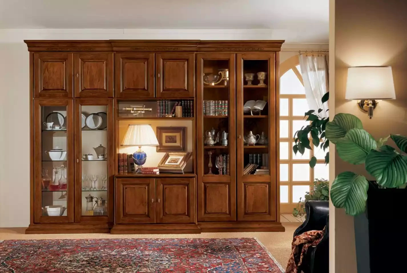 Braune Wohnwand Im Italienischen Designerstil | Jvmoebel.de for Klassische Wohnwand Mit Viel Stauraum Braune Wohnwand Im Italienischen Designerstil | Jvmoebel.de For Klassische Wohnwand Mit Viel Stauraum