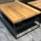 Couchtisch Eiche Massiv Stahlgestell 120X100Cm Höhe 40Cm Mit Ablage for Wohnzimmertisch Eiche Couchtisch Eiche Massiv Stahlgestell 120X100Cm Höhe 40Cm Mit Ablage For Wohnzimmertisch Eiche