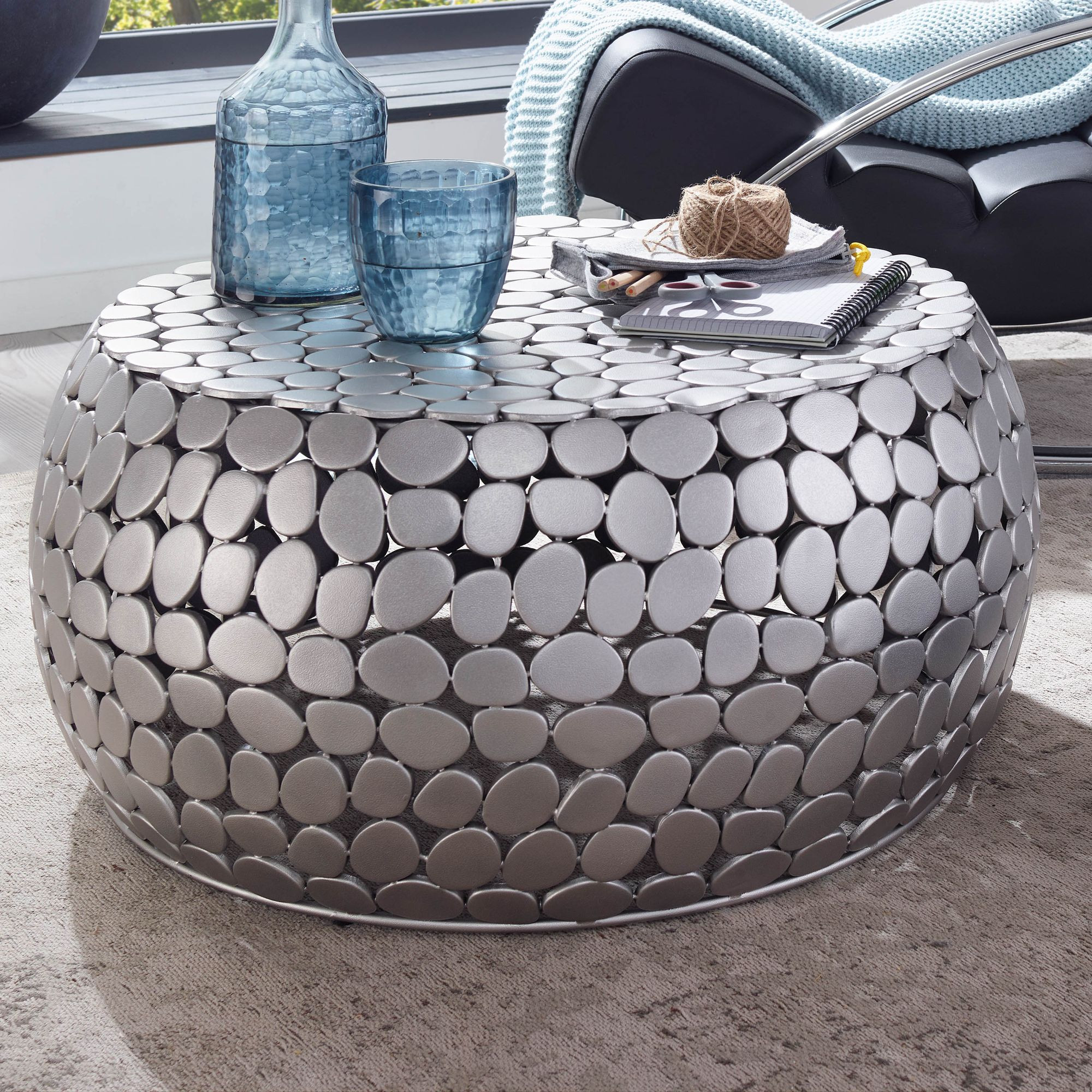 Couchtisch Finebuy Sofatisch Metall Silber Ø 66 Cm Tisch Wohnzimmertisch  Rund with regard to Couchtisch Metall Rund Couchtisch Finebuy Sofatisch Metall Silber Ø 66 Cm Tisch Wohnzimmertisch  Rund With Regard To Couchtisch Metall Rund
