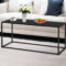 Couchtisch Schwarz Metall Eckig 110 X 50 X 40 Cm-Dandibo pertaining to Wohnzimmer Beistelltisch Couchtisch Schwarz Metall Eckig 110 X 50 X 40 Cm Dandibo Pertaining To Wohnzimmer Beistelltisch