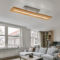 Deckenleuchte Wohnzimmer Holz Led Schlafzimmerlampe Deckenlampe Led Mit  Holzoptik, Metall Nickel Matt, 1X Led 27W 3000Lm Warmweiß, Lxbxh  100X20X16,7 for Wohnzimmer Deckenlampe Deckenleuchte Wohnzimmer Holz Led Schlafzimmerlampe Deckenlampe Led Mit  Holzoptik, Metall Nickel Matt, 1X Led 27W 3000Lm Warmweiß, Lxbxh  100X20X16,7 For Wohnzimmer Deckenlampe