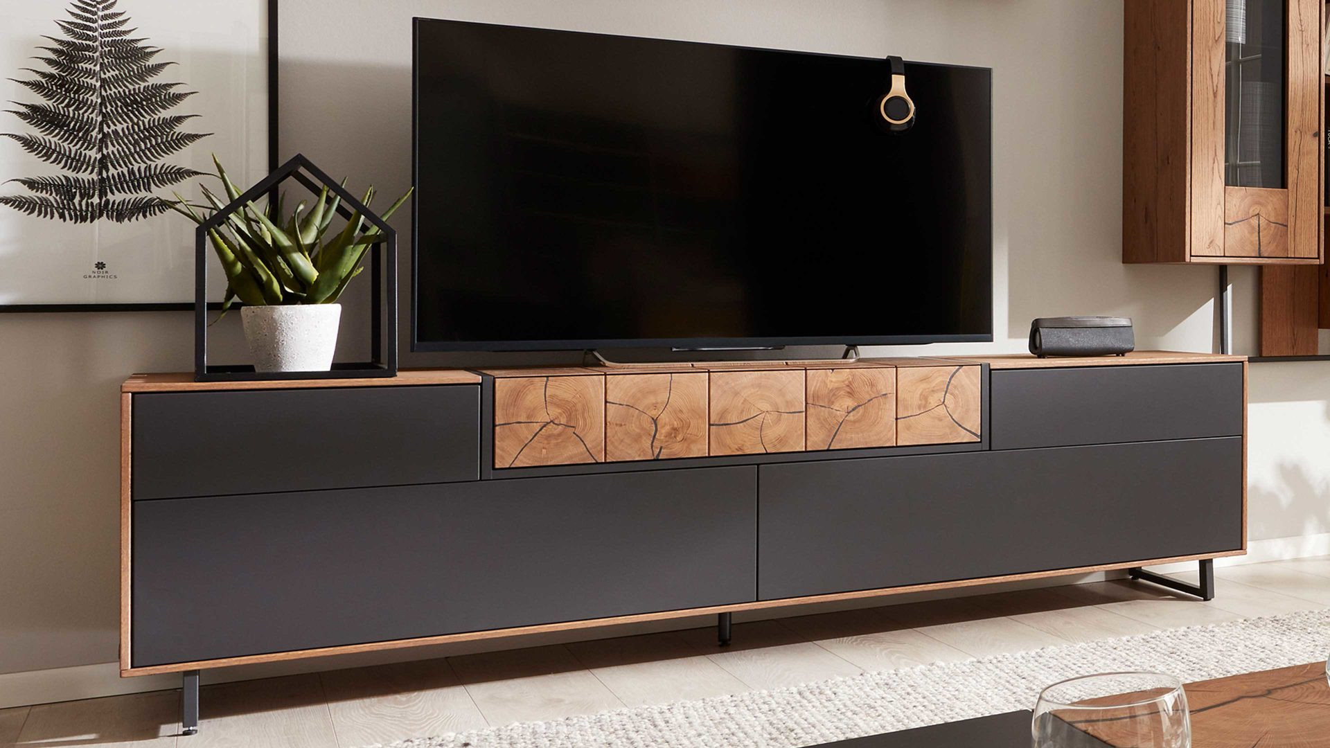 Interliving Wohnzimmer Serie 2106 – Lowboard 620802, Schieferschwarz & pertaining to Lowboards Wohnzimmer Interliving Wohnzimmer Serie 2106 – Lowboard 620802, Schieferschwarz & Pertaining To Lowboards Wohnzimmer
