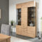 Interliving Wohnzimmer Serie 2110 - Vitrine A13540, Alteiche - Drei Türen,  Zwei Schubladen, Breite Ca. 135 Cm with Wohnzimmer Vitrine Interliving Wohnzimmer Serie 2110 – Vitrine A13540, Alteiche – Drei Türen,  Zwei Schubladen, Breite Ca. 135 Cm With Wohnzimmer Vitrine