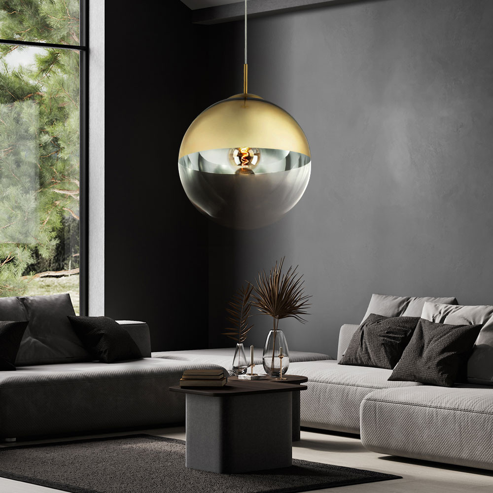 Kugel Hängelampe Gold Lampen Wohnzimmer Hängend Pendelleuchte Glasschirm 1  Flammig, Metall Klar, 1X E27, Dxh 30X120Cm, | Etc Shop throughout Leuchten Wohnzimmer Kugel Hängelampe Gold Lampen Wohnzimmer Hängend Pendelleuchte Glasschirm 1  Flammig, Metall Klar, 1X E27, Dxh 30X120Cm, | Etc Shop throughout Leuchten Wohnzimmer