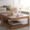 Massiver Couchtisch Patan 90 X 90 Cm Wohnzimmertisch Holz Tisch Massiv  Ablage in Holz Wohnzimmertisch Massiver Couchtisch Patan 90 X 90 Cm Wohnzimmertisch Holz Tisch Massiv  Ablage In Holz Wohnzimmertisch