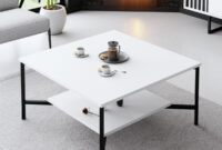 Modern Chic Couchtisch | Woody Fashion | Metallbeine | 80X80X40 Cm | Weiß  Schwarz for Couchtisch Schwarz Weiss Modern Chic Couchtisch | Woody Fashion | Metallbeine | 80X80X40 Cm | Weiß  Schwarz for Couchtisch Schwarz Weiss
