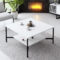 Modern Chic Couchtisch | Woody Fashion | Metallbeine | 80X80X40 Cm | Weiß  Schwarz for Couchtisch Schwarz Weiss Modern Chic Couchtisch | Woody Fashion | Metallbeine | 80X80X40 Cm | Weiß  Schwarz for Couchtisch Schwarz Weiss