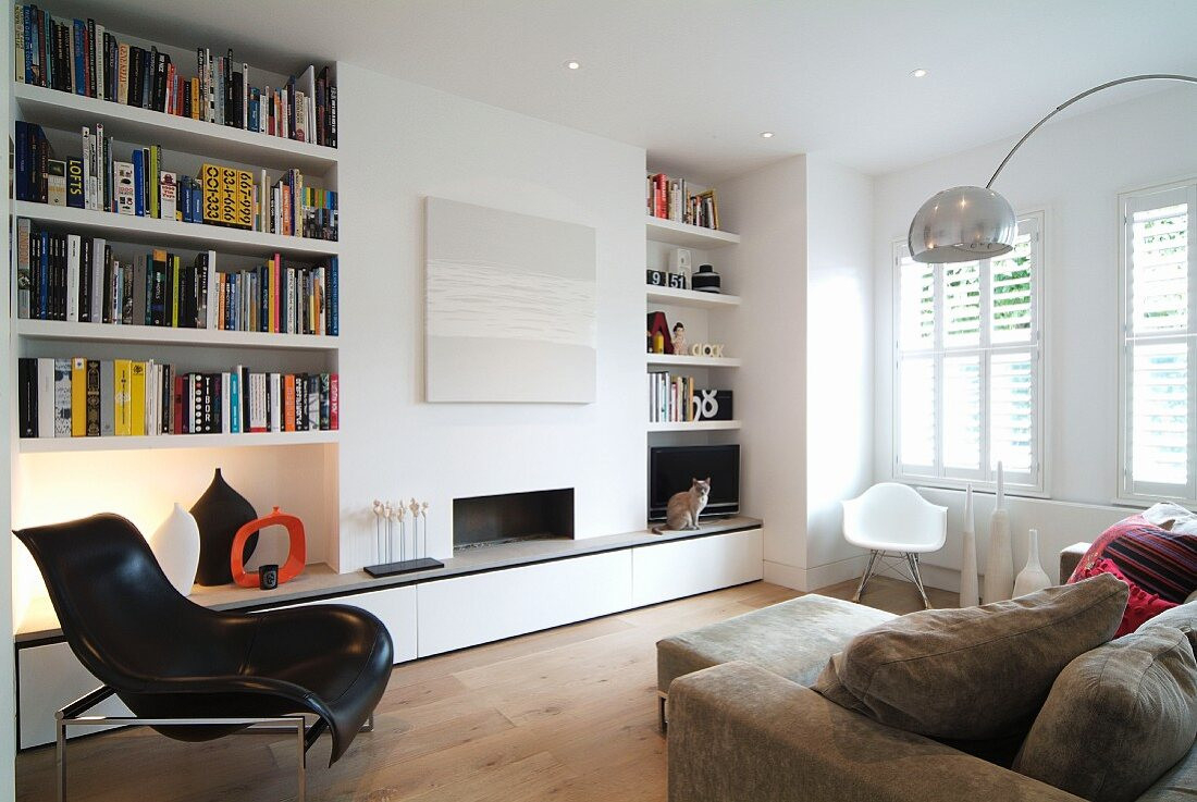 Modernes Wohnzimmer Mit Eingebautem … – Bild Kaufen – 11137587 for Wohnzimmer Bücherregal Modernes Wohnzimmer Mit Eingebautem … – Bild Kaufen – 11137587 for Wohnzimmer Bücherregal