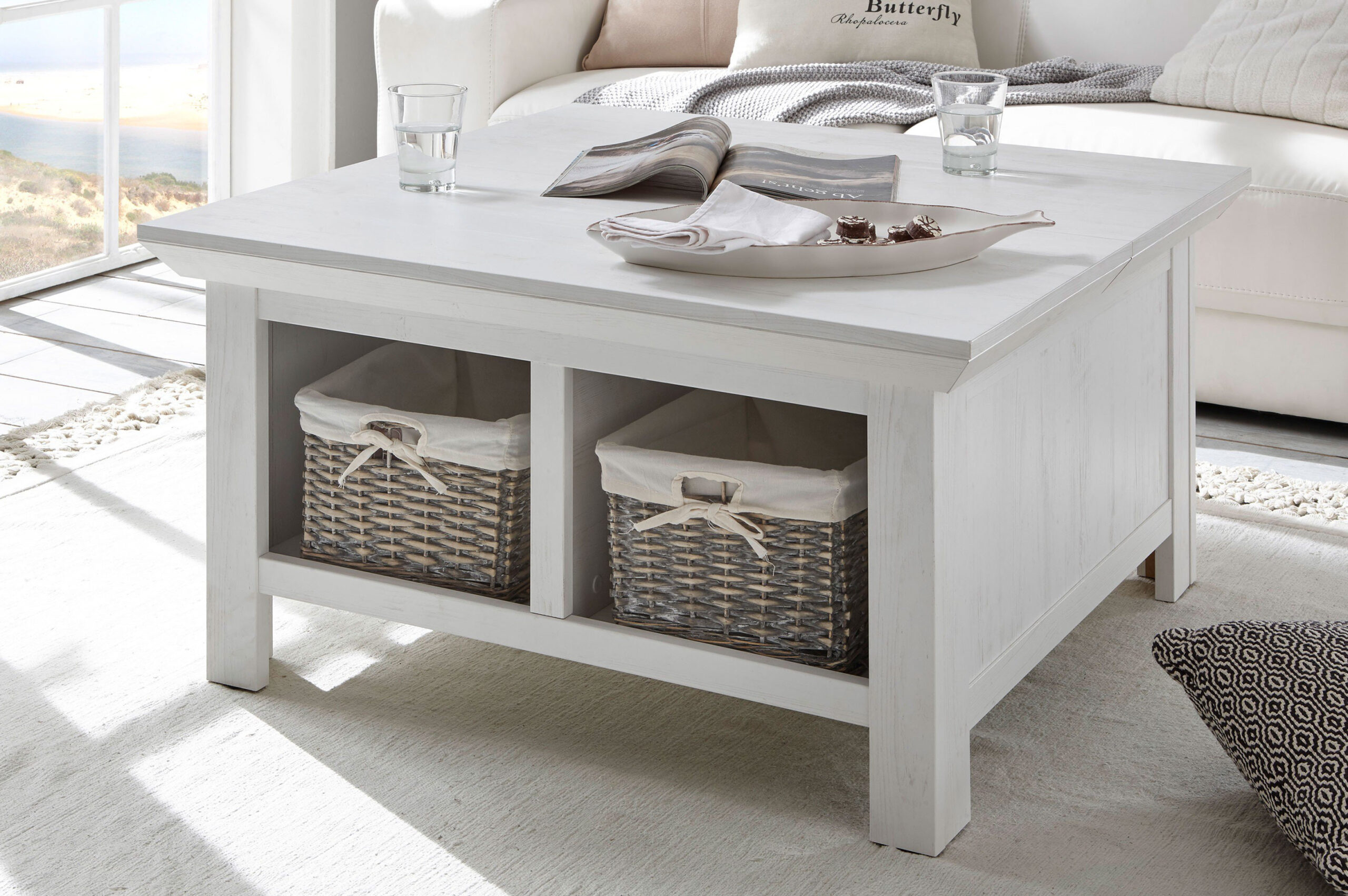 Westerland Von Imv Steinheim - Couchtisch In Pinie Weiß in Couchtische Weiß Westerland Von Imv Steinheim - Couchtisch In Pinie Weiß In Couchtische Weiß