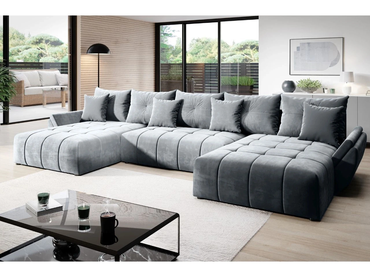 Wohnlandschaft Mit Schlaffunktion Und Bettkasten Decor U Hellgrau with regard to Graue Wohnlandschaft Wohnlandschaft Mit Schlaffunktion Und Bettkasten Decor U Hellgrau with regard to Graue Wohnlandschaft